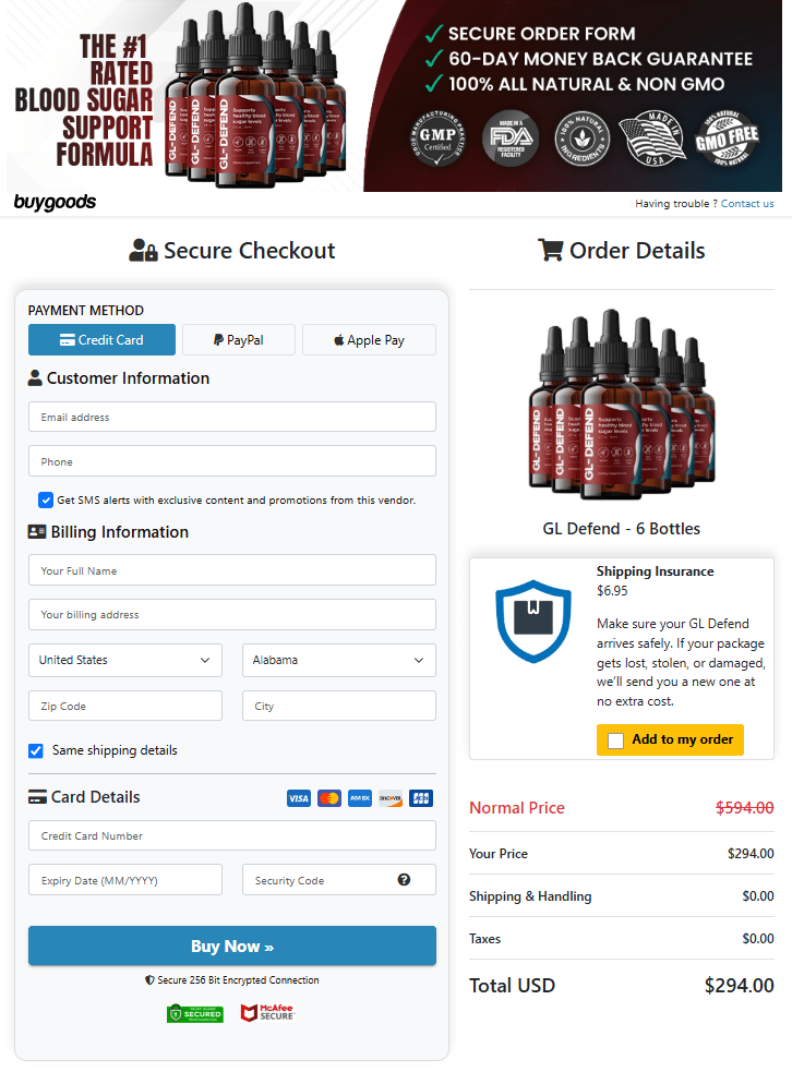 GL-Defend secure checkout
